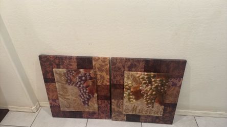 Grape Vineyard Canvas Wall Art Set of 2