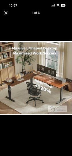 71” Agilestic L-Shaped Electric Standing Desk – NEW IN BOX