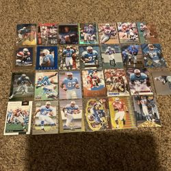 27 Eddie George Football Cards- All Rookies With Premium Inserts Houston Oilers, Tennessee Titans Legend 