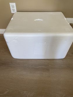 Large Styrofoam Shipping Cooler, OD 22” x 18” x 12”