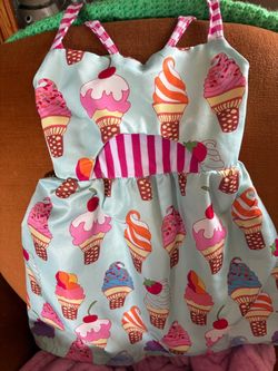 Ice Cream Print Girls Sundress