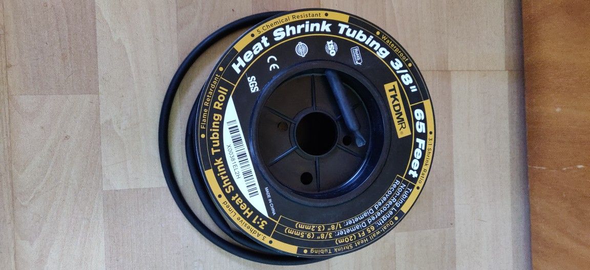 Heat Shrink Tubing 3/8" 60+ Feet Long $25