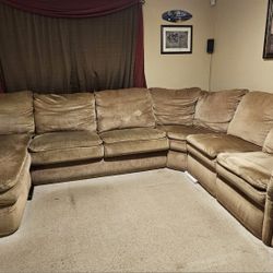 La-Z-Boy Devon Sectional 
4 Piece Sectional Sofa with Chaise, recliner, and Full size SlumberAir Mattress Sleeper 
