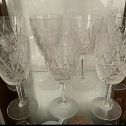 Vintage Cristal Cut Elegant Set Of 15 Glassware