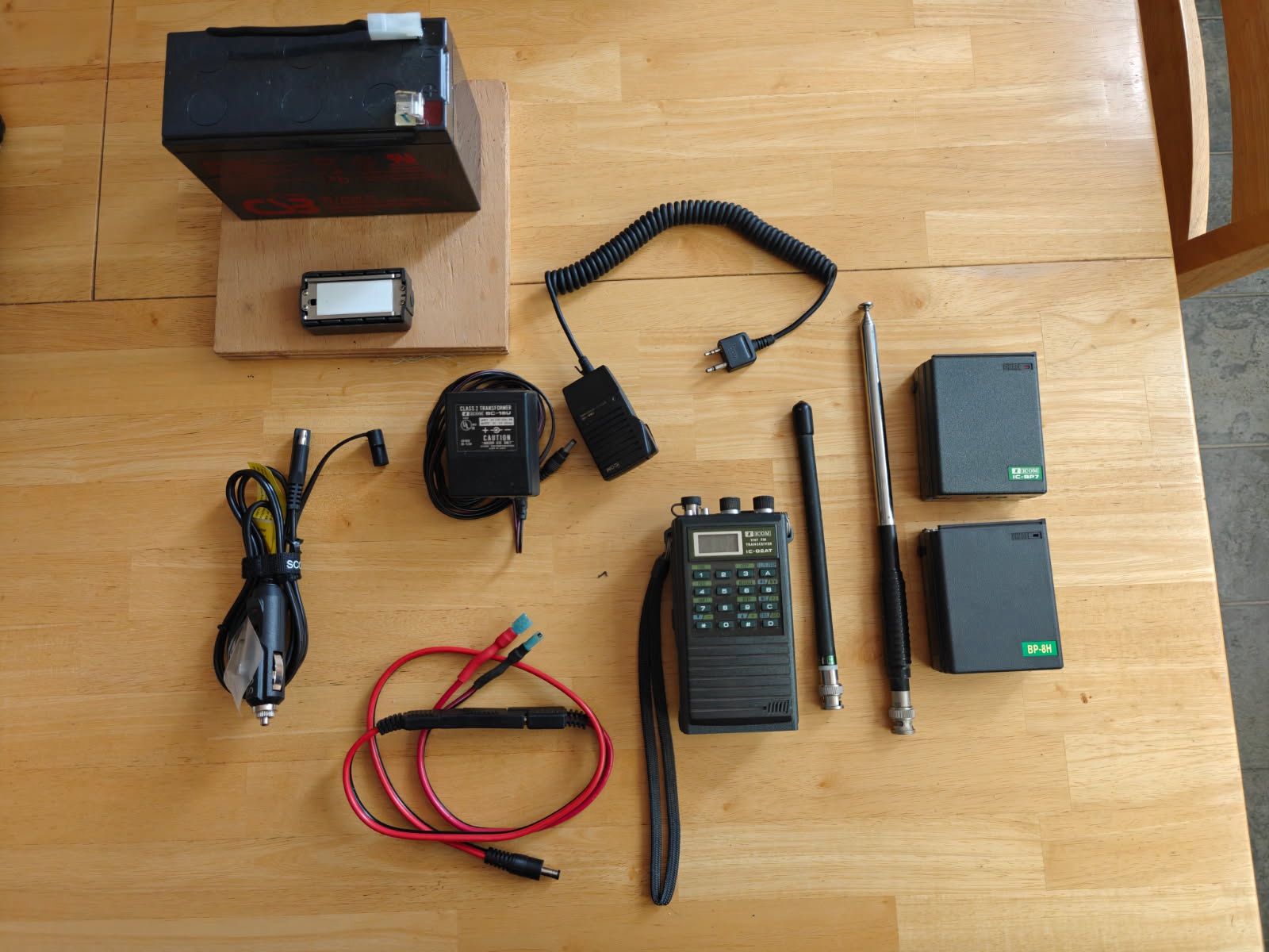 ICOM IC-02AT VHF FM Ham Transceiver And Batteries