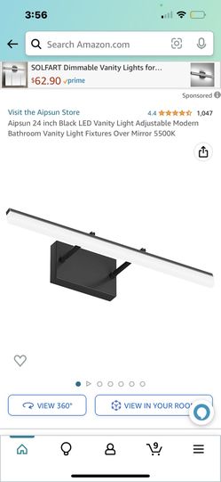 Aipsun 24 inch Black LED Vanity Light