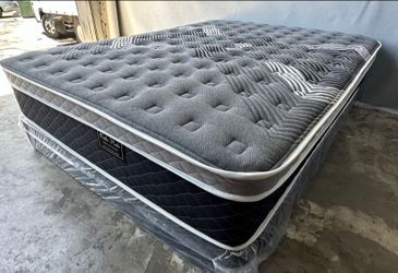 12in queenn Oasis Thermal Europillowtop Matres andboxspring