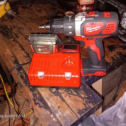 Milwaukee Drill And Milwaukee Dual Charger 