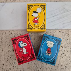 Vintage Peanuts  Avon Character Boxed Figurine Set of 3