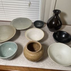 Group Of 9 Antique Chinese Porcelain Pieces. 