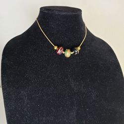 Colorful Beads Costume Choker Necklace