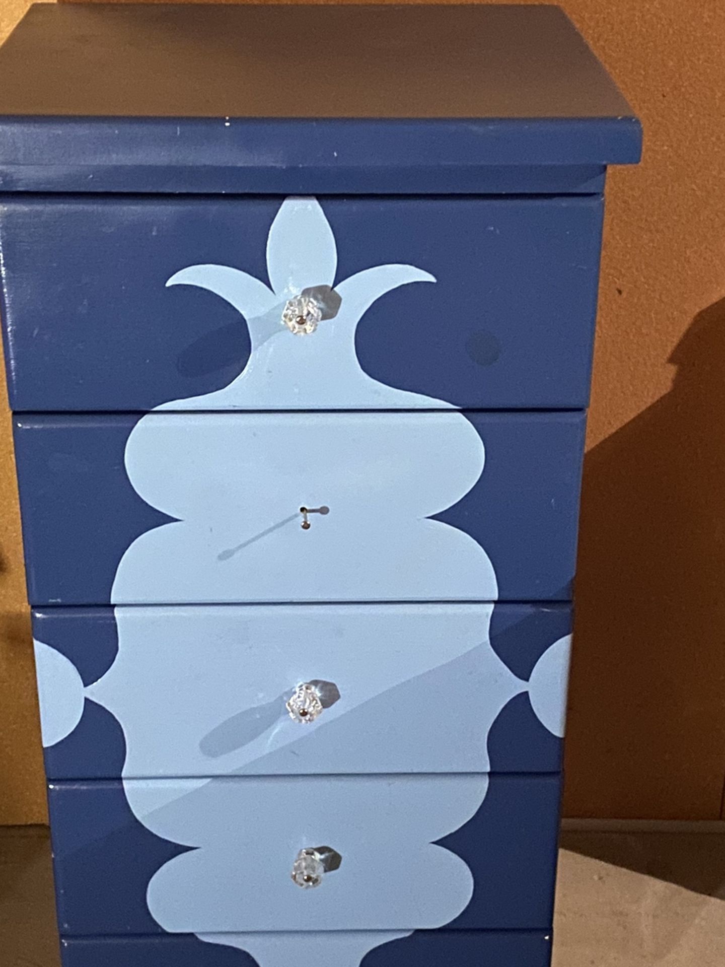 Blue Painted Cute Wood Dresser