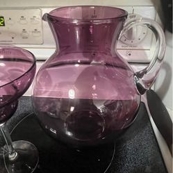 Set Of 6 Glasses And Pitcher