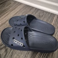 navy blue Crocs Classic Slides sandals women's Size 7