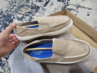 Sperry Big Kid's Salty Washable Sneaker in Khaki size 6