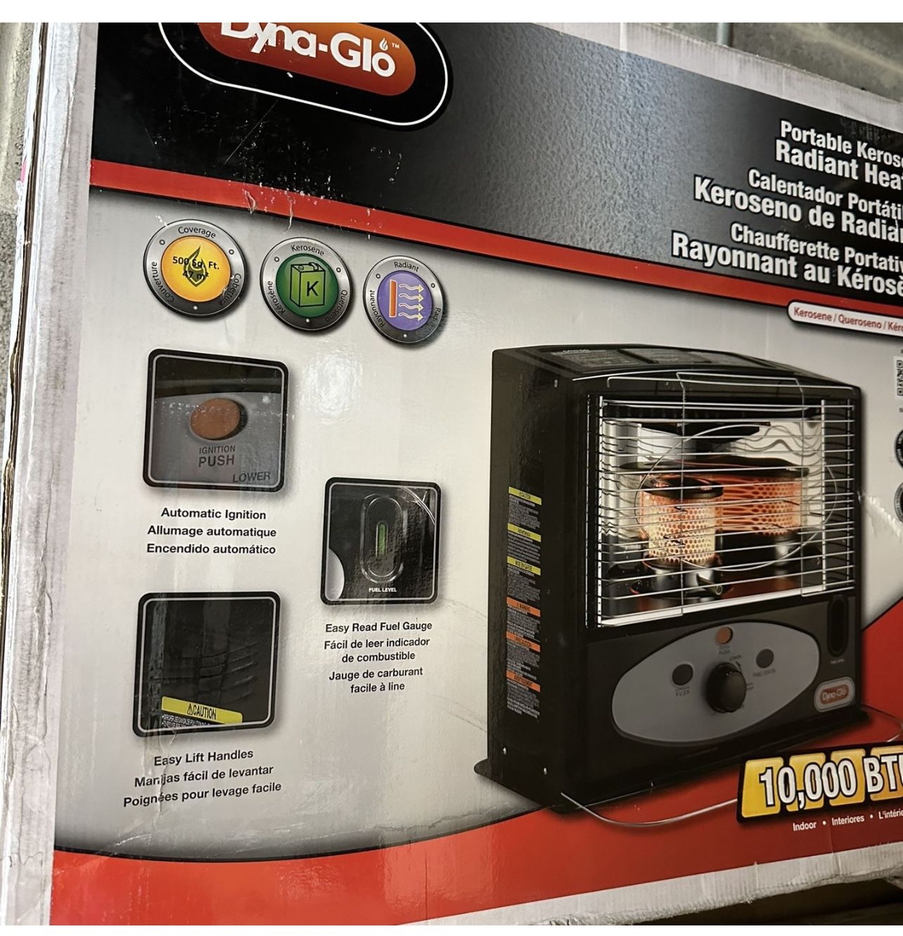 Dyna Glo RMC 55R7B Indoor Kerosene Radiant Heater, 10000 BTU, Black