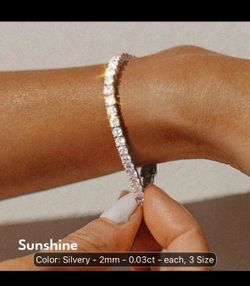 Moissanite tennis bracelet silver