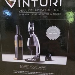 Red Wine Vinturi Deluxe Aerator Set, Essential Wine Aerator & Tower NIB
