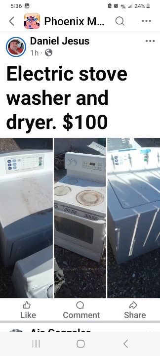 Washer And Stove