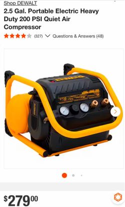2.5 Gal. Portable Electric Heavy Duty 200 PSI Quiet Air Compressor