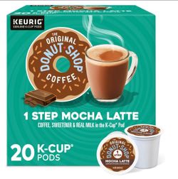 The Original Donut Shop Mocha One-Step Latte K-Cup Pods, 80 Count
