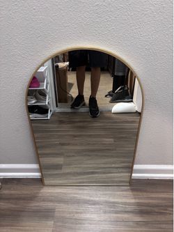 Arched Bathroom Mirror 30”x20” – Gold Metal Frame Vanity Mirror, HD Glass Wall Mirror for Bathroom, Entryway & Bedroom