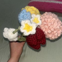 crochet handmade flower bouquet