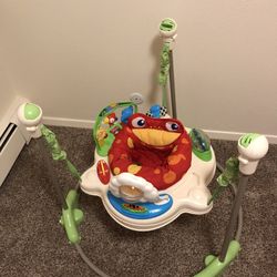 Adjustable Baby Bouncer Includes Toys & Sounds 