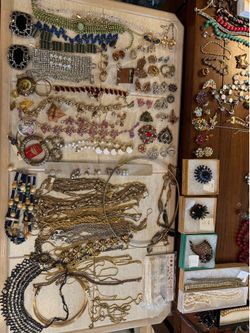 Vintage Jewelry & Dish Set Bundle Lot - Estate Collection Destash