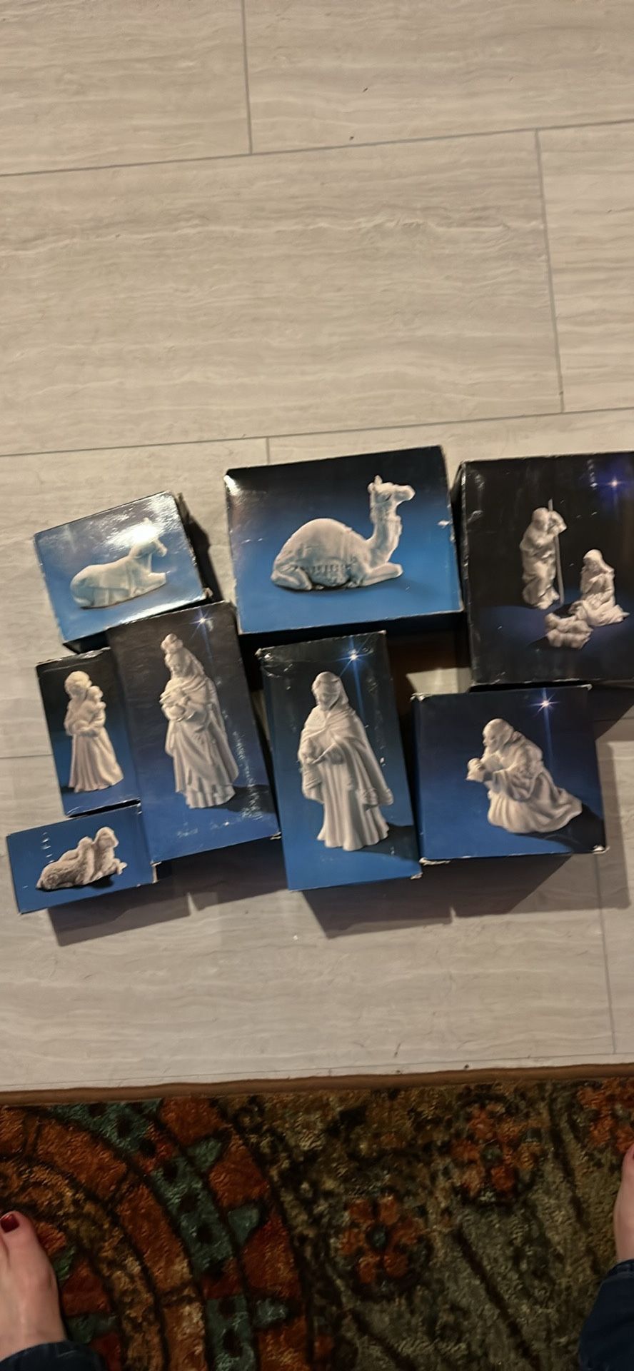 Vintage Christmas Avon Nativity Set