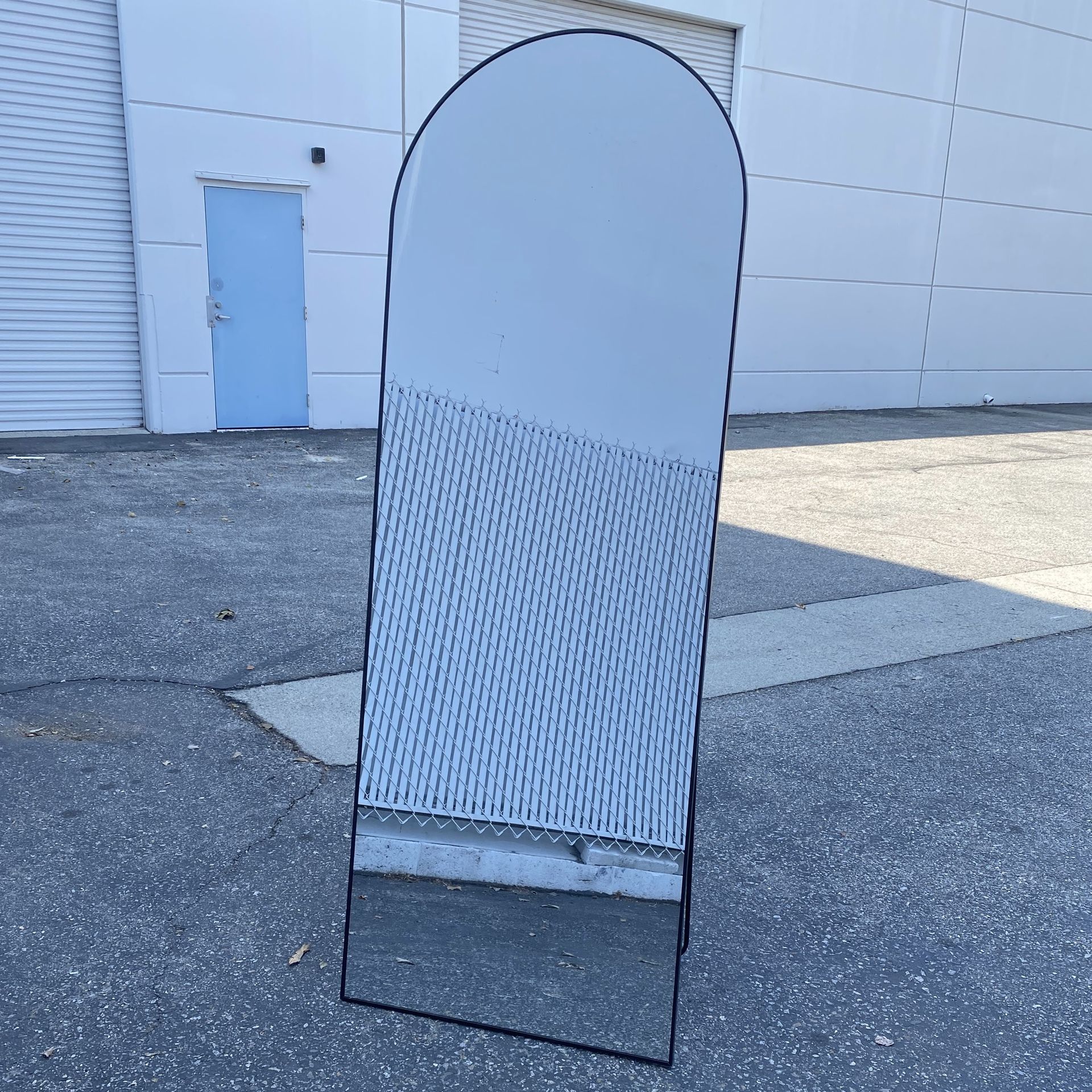 71 X 26 Black Arch Mirror