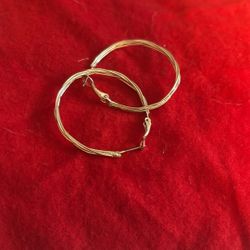 Sterling silver hoop, earrings, medium