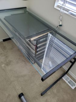 Computer Desk Temper Glass 30"X59"
