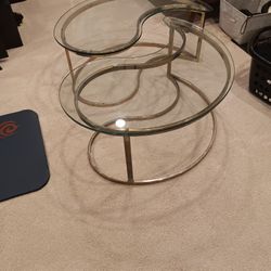Glass Yin Yang Coffee Table