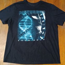 Disturbed Concert Tour Shirt Men's Size 2XLARGE  2019 Evolution Music Band 