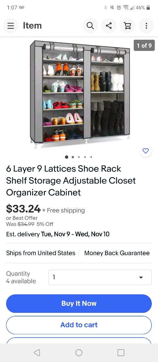 Adjustable Closet Organizer Cabinet