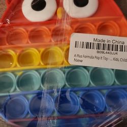  Pop It Toy - Push Bubble Fidget - Sensory Silicone Stress Reliever - Autism Special Needs - Game Toys - for Toddlers, Kids, Children, Adults (Owl)

