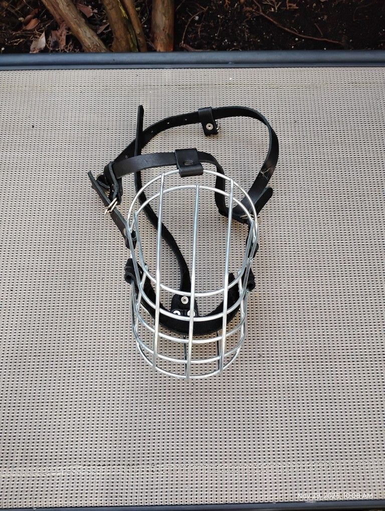 Adjustable Leather Dog Muzzle Large Dogs