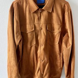 Sapenzyo  Suede- Like Material, Button Up Size Large 