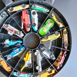 Vintage 1990's  Hot Wheels And Case 
