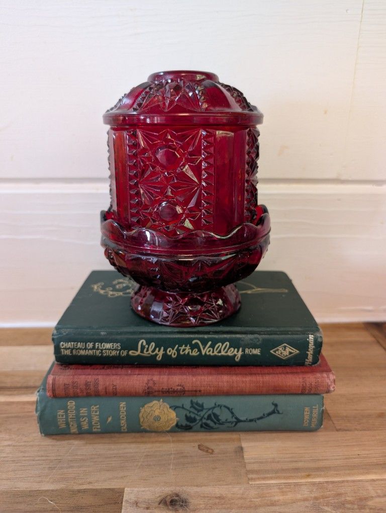 Vintage Red Stars And Bars Fairy Lamp
