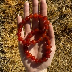 Carnelian Beaded Bracelet 