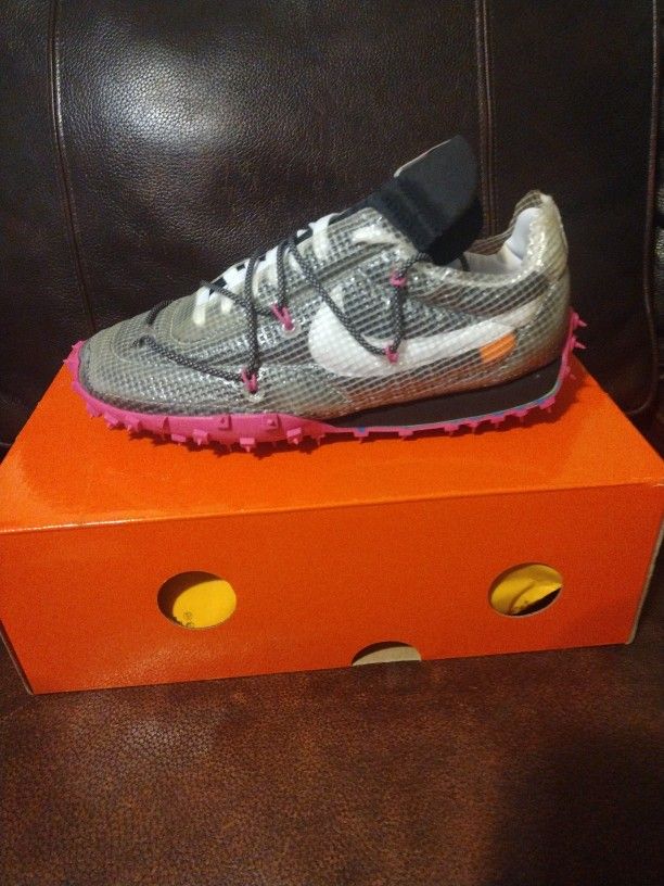 Brand New Nike X Off White Waffle Racer Men's 7.5 Or Women's 9