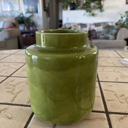 Green, Ceramic Flower Pot