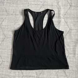 Vans Women’s Casual Summer Skate Skater Black Tank Crop Top Shirt