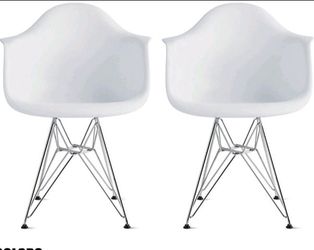 White modern chairs