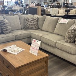 Large Rolled Arm Sectional By Ashley Furniture Brand New In Packaging On Sale For $999