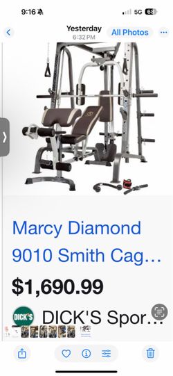 MARCY DIAMOND ELITE home gym with Smith machine.