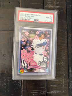 Shohei Ohtani topps murakami Tokyo series PSA 8