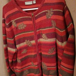 Colorful Fall Into Winter Sweater By Croft & Barrow Size Large